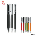 Custom Logo Stylus Metal Ball Stift Firmenleder -Puste mit Schachtel